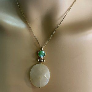 Carolle bronze and dual tone stone necklace